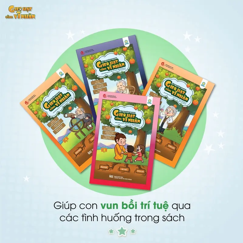 Bộ Truyện Tranh Gieo Hạt Cùng Vĩ Nhân - Phiên bản mới nhất 2024 - Bộ 1 (10 cuốn) 1