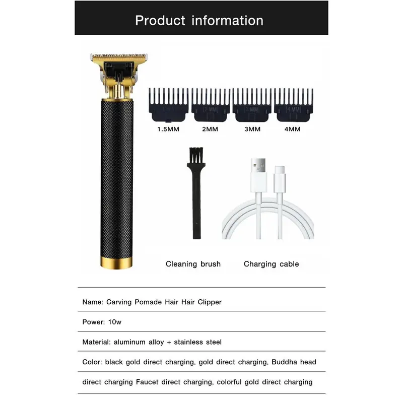 Electric Hair Clippers Converted Usb Rechargeable Barber Scissors 8