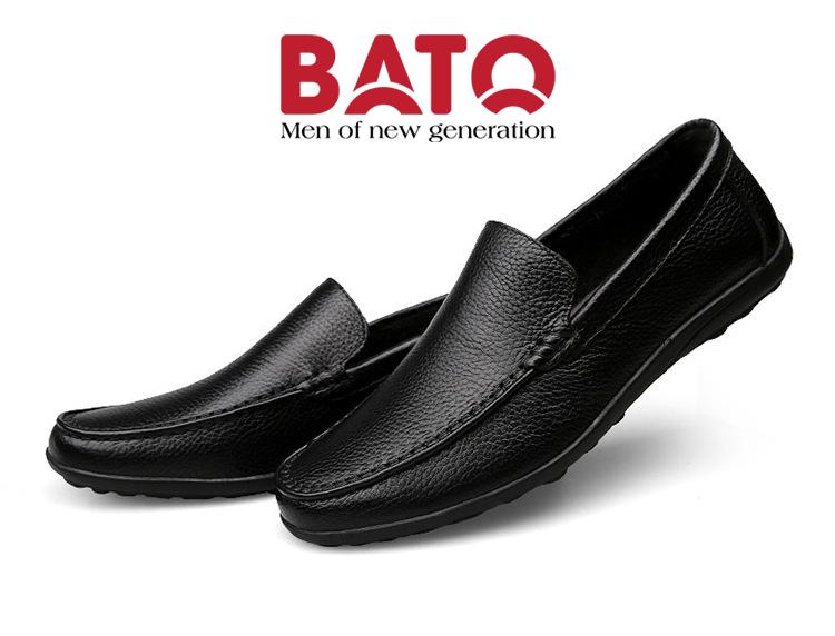  Giầy Lười da bò nam cao cấp gia công trong nước đế cao su cực bền khâu viền bao quanh giày GD08 