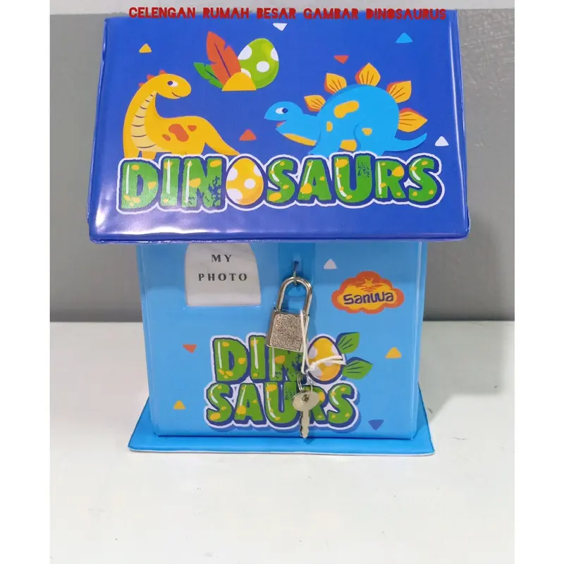 CELENGAN RUMAH GEMBOK BESAR KARAKTER DINOSAURUS Anak 0
