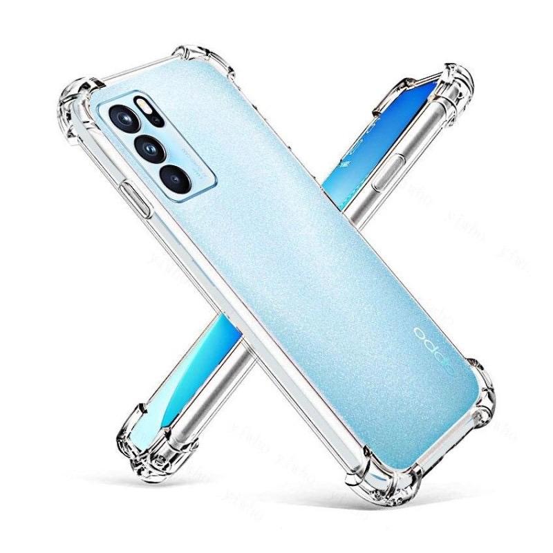 Ốp Lưng Oppo Reno 6 5G Dẻo Trong Suốt Chống Va Đập Có Gù Bảo Vệ 4 Gốc Silicon Cao Cấp