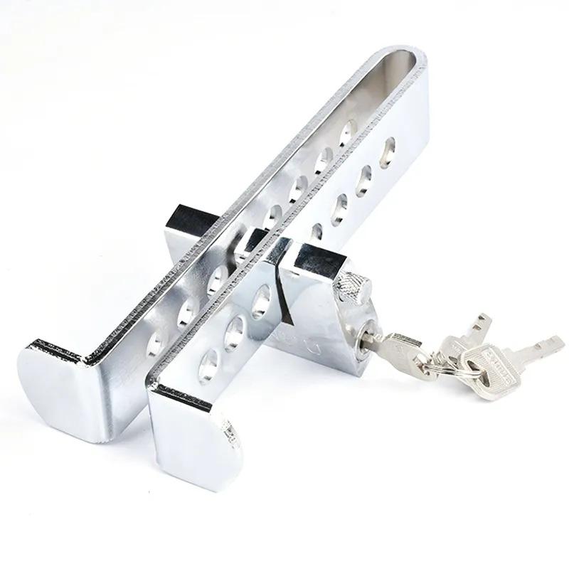 Product Introduction of Car Clutch Lock Universal Auto Steering Wheel Brake Pedal Lock Throttle Security Steel Stainless Anti-Theft Tool Pedal Lock 14