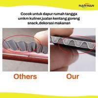 Gambar NANVAN NVN-HMLV27 Pisau Potong Gelombang Kentang,Wortel & Timun Stainless Multifungsi - KECIL dari NanvanOfficialStore Kota Administrasi Jakarta Barat 5 Tokopedia