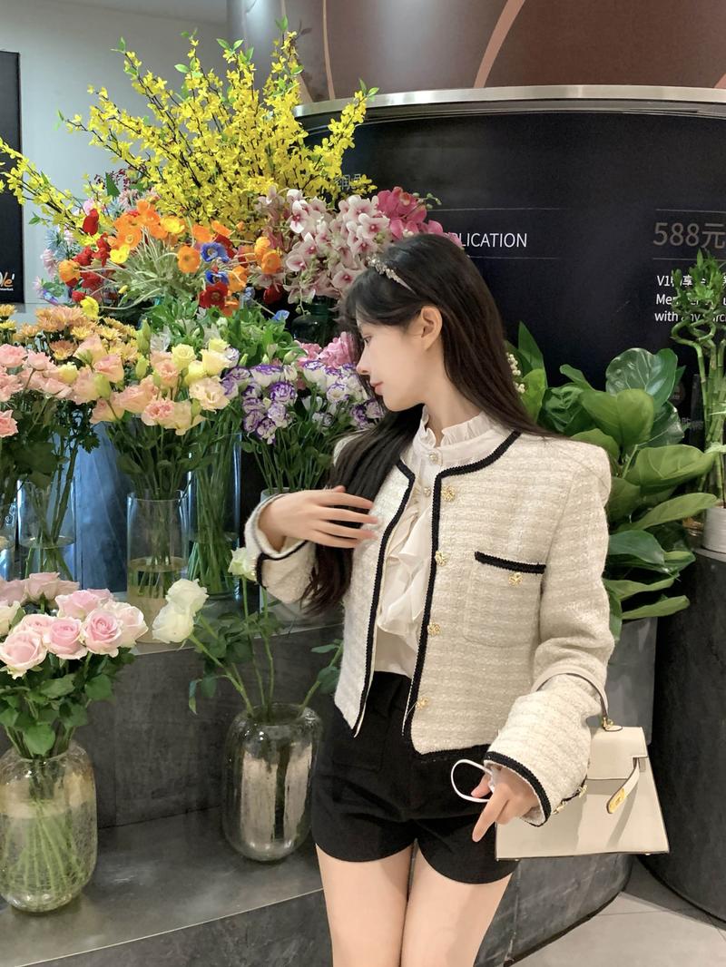 Product Introduction of Áo khoác phong cách Pháp, dành cho phụ nữ và trẻ em gái, mùa thu và mùa đông, Dễ Phối Đồ Cổ Điển Cao Cấp, Thanh Lịch, Áo Vải Tuýt, Quần áo cho các cô gái 28