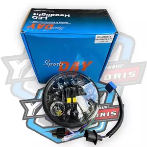 Lampu Day Led 5.75 inch 16LED dua mode Dekat putih Jauh kuning senja biru Motorcycle