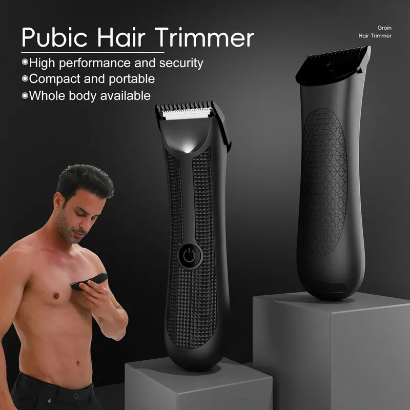 Electric Hair Trimmer, 1 Piece Waterproof Electric Body Trimmer for Precise Trimming, Ideal Personal Beauty Clippers Men Gift for Dad/boyfriend/husband, Clippers Men 5