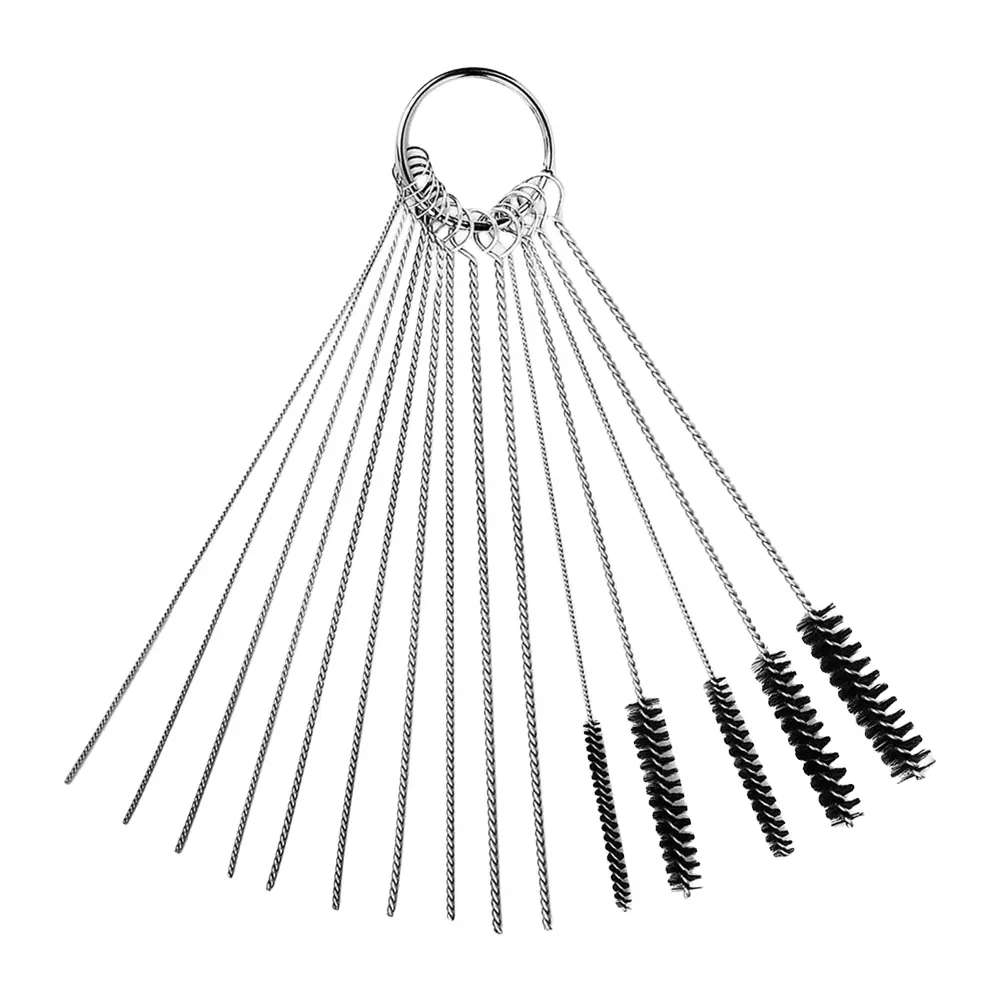 Carburetor Carbon Dirt Jet Remove Cleaner 10 Cleaning Needles 5 Brushes Tool Kit