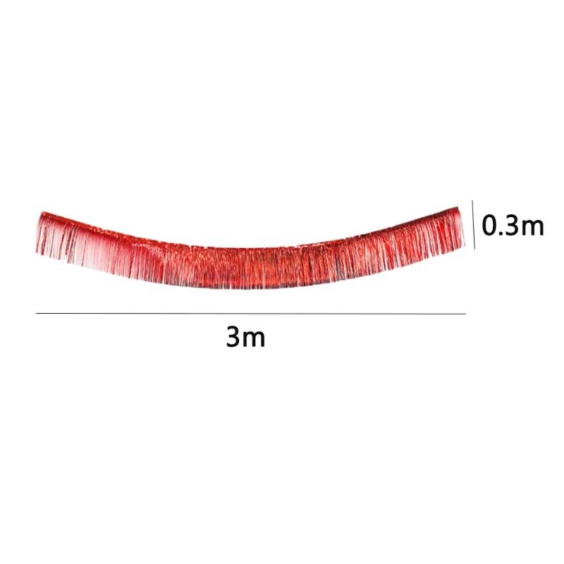 Product Introduction of 300cm Shiny Plastic Decorate Tassels Wedding Banquet Birthday Party Wall Backdrop Streamers Decoration Festive Home Supplies 14