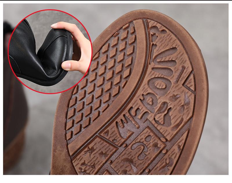 Product Introduction of Genuine Leather Winter Boots Women Chelsea Shoes Booties Woman Ankle Boots Platform Shoes Botines Mujer 5