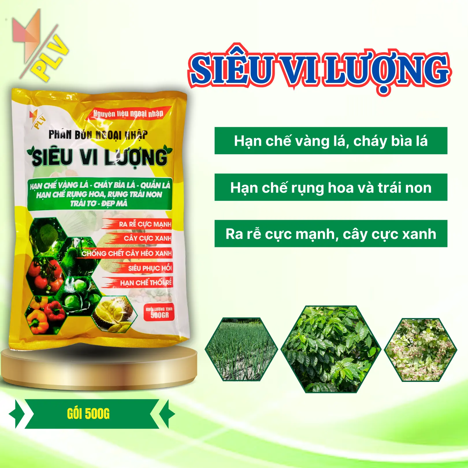 PLV - Siêu Vi Lượng (500gr) - Hạn Chế Vàng Lá, Rụng Hoa Và Trái Non