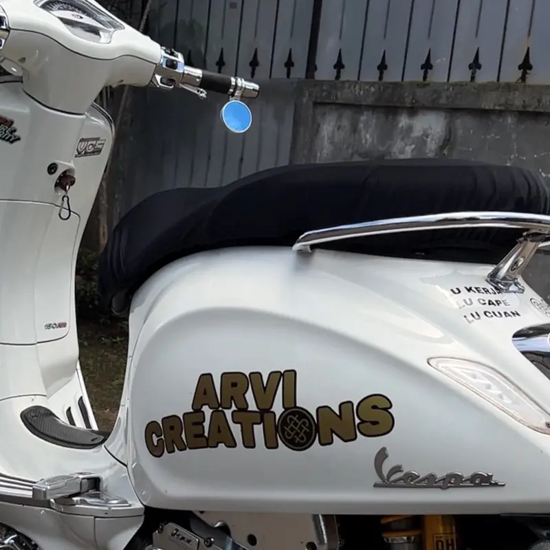 Cover Seat / Sarung jok Vespa matic Kain Motor Motorcycle 1