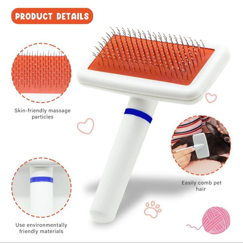 Product Introduction of Multi-use Pet Grooming Set, 6 Counts/set Pet Hair Removal Comb & Nail Clipper, Grooming Supplies for Rabbit Hamster 12