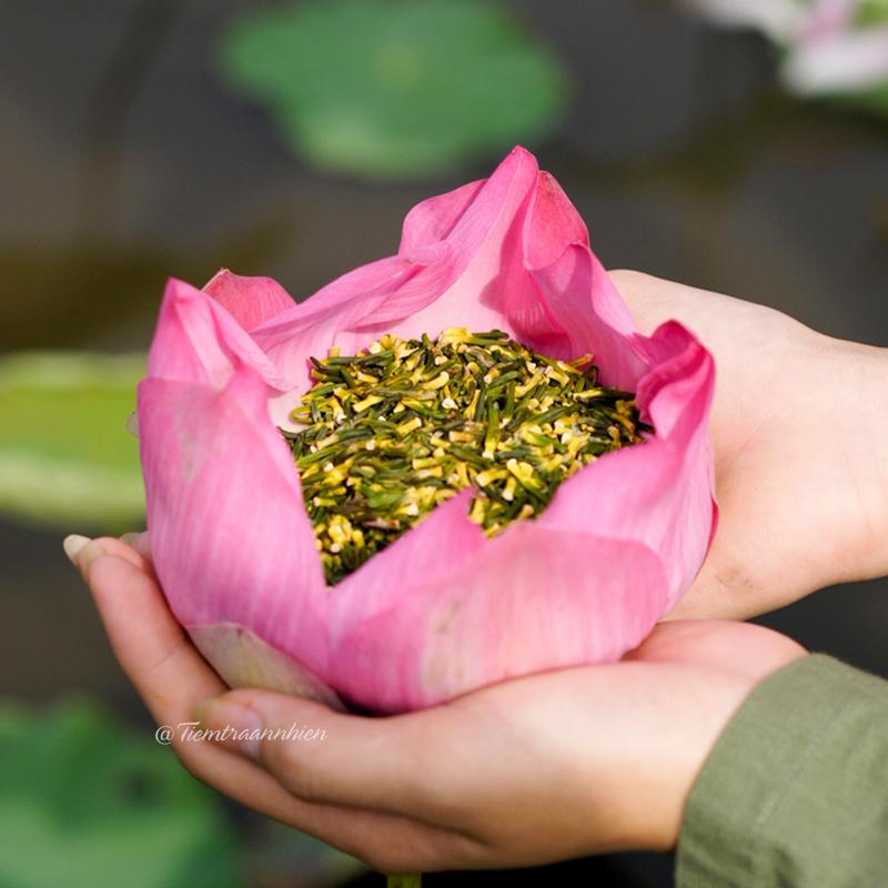 Trà Tim Sen ngủ ngon an thần An Nhiên - Liên Tử Tâm sen Huế sấy lạnh nguyên chất,hữu cơ hộp giấy 150g