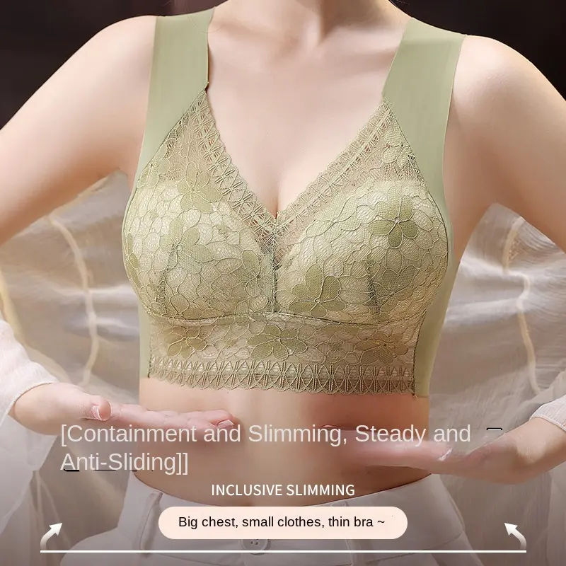 Girls Push up Small Chest Special Beauty Back Bra Big Chest Show Small and Thin Tube Top Mom Seamless Underwear Womenswear Women Lady Comfort Basic Minimalist Sexy panty