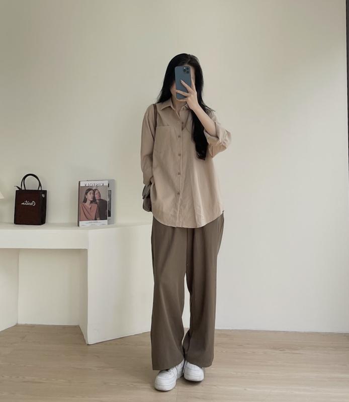 Áo sơ mi đũi xước dáng rộng , áo sơ mi chất vải thoảng mát Miho house | BigBuy360 - bigbuy360.vn