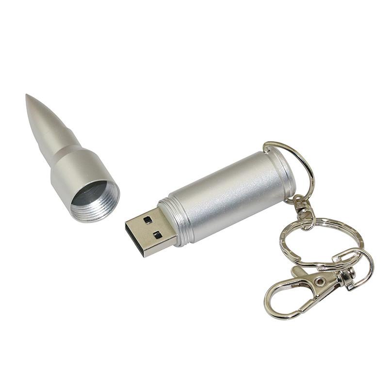 Product Introduction of Pemacu Denyar USB Peluru Logam, Reka Bentuk Kreatif, Kapasiti 8G, Logo Tersuai, Kelajuan Tinggi, Diperbuat daripada Keluli Tahan Karat, Sesuai sebagai Hadiah Pameran Perniagaan, Tersedia dalam 16gb Otg Storage 30
