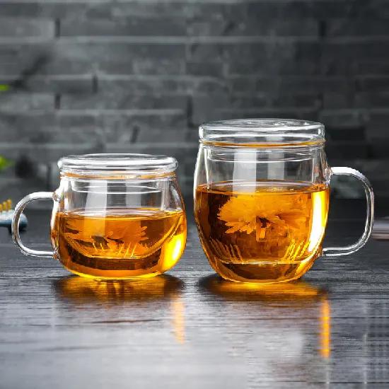 Cốc thủy tinh chịu nhiệt cao có lõi lọc pha trà, uống nước, đun bếp mini