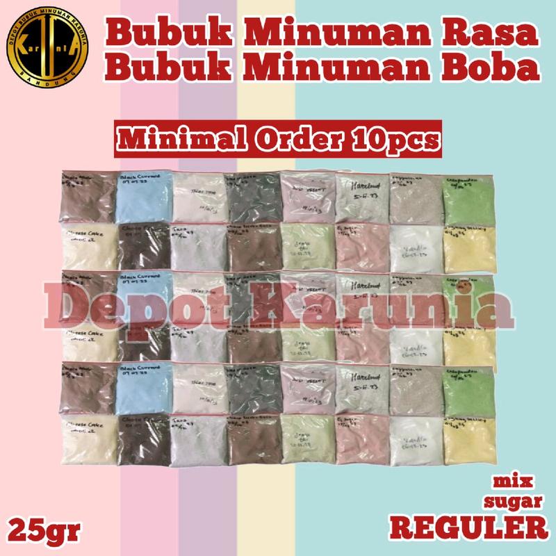 10pcs Bubuk Minuman Rasa 25 gram Reguler Serbuk Minuman Kekinian - Shop ...