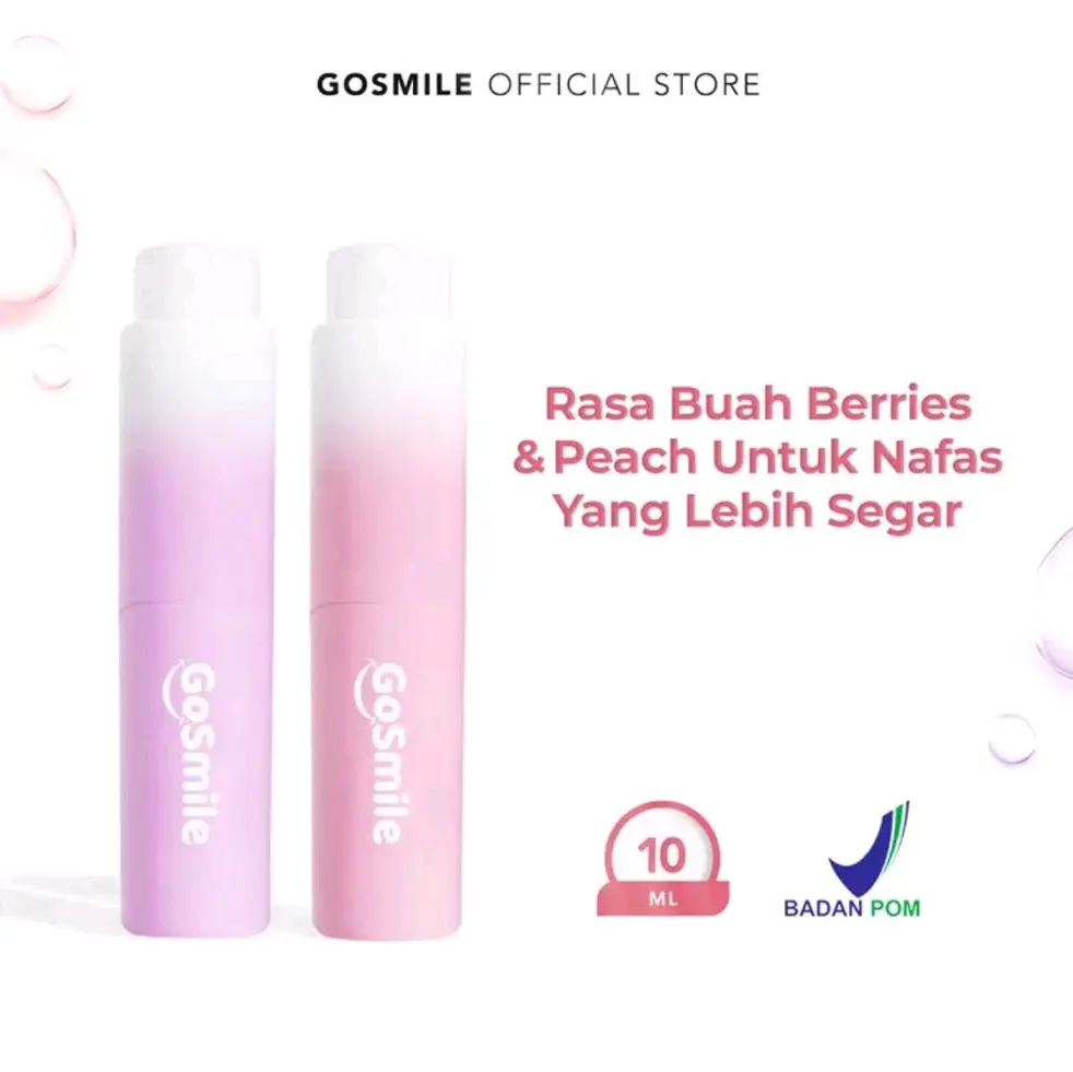 1 pcs Go smile  Mouth spray Mix Berries & Peach Spray Mulut untuk menghilangkan Bau