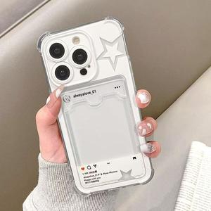 Lukong Star Compatible iPhone 16 Case Apple 15 Pro Max Card Holder 14 Simple 13 Creative XR