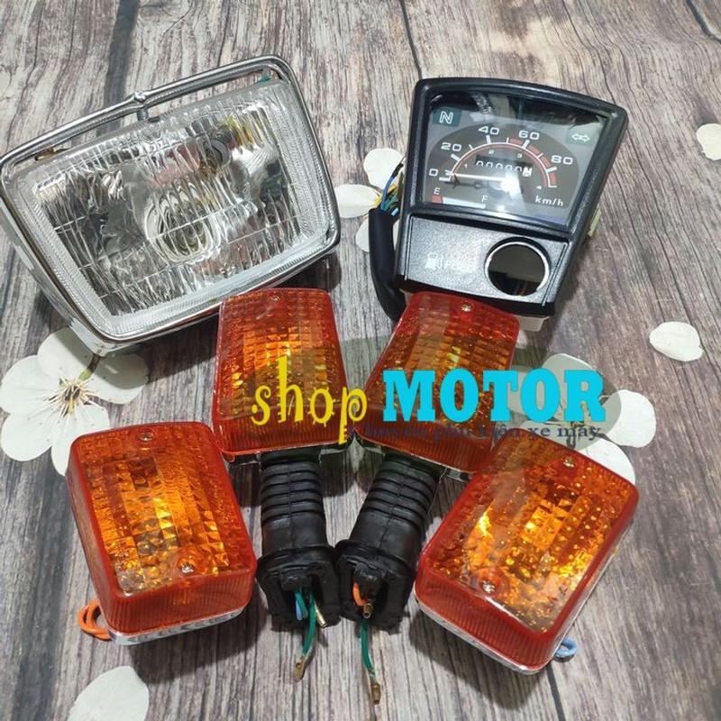 [CỰC ƯU ĐÃI] Cụm pha đèn trước - Bộ xi nhan Trước/ sau - Đồng hồ cơ xe CUB 82 3