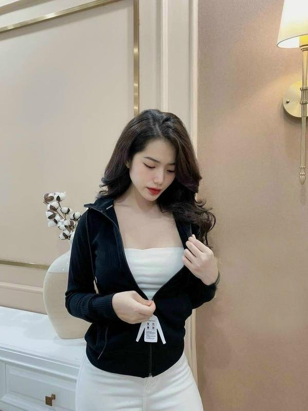  Áo khoác gân ý mềm mát 6 túi   Không dày  Nữ Top 