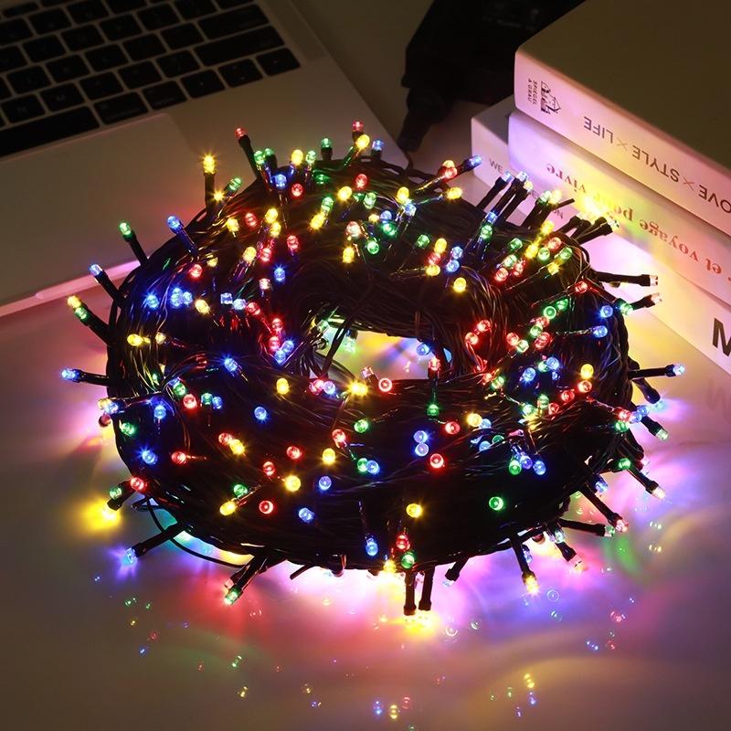 Bộ Đèn Nháy 40M -160 Bóng Kim Cương, Dây Led 40M - 140 Bóng Loại 4 Dây Lõi Đồng , Đèn Trang Trí Cây Thông Và Các Cảnh