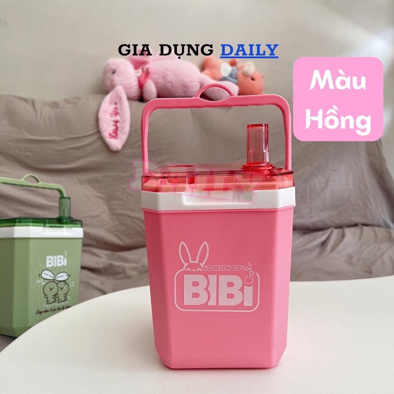 ￼Bình Đá Vuông BIBI 1.2L Tý Liên - Thùng Đá Nhựa Mini Sang Trọng, Nắp Trong Bắt Mắt [TẶNG KÈM STICKER]