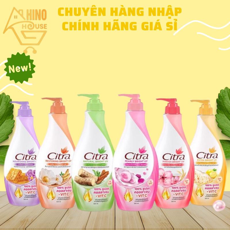Sữa Dưỡng Thể Lotion Citra 320ml Thái Lan Hỗ Trợ Dưỡng Ẩm Trắng Da Mờ Thâm - Hinohouse