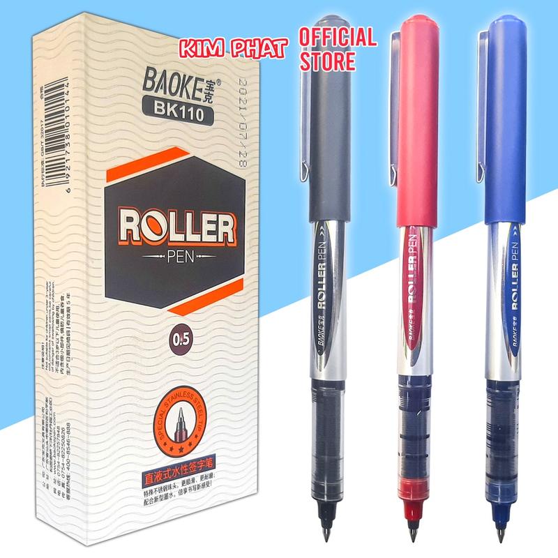  Combo 03 Chiếc Bút ký Bút bi nước mực Gel Baoke BK110 Roller Pen Ngòi 0.5mm 