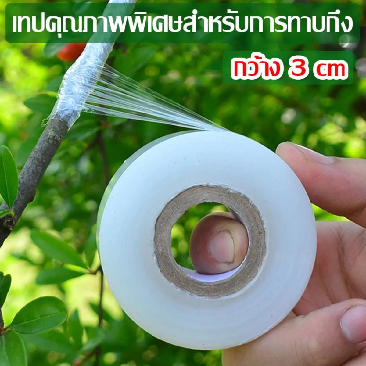 120m เทปพันกิ่งไม้ เทปพันกิ่งทาบ แลปพลาสติก อุปกรณ์ตอนกิ่ง เทปพันกิ่งเสียบยอด ผ้าเทปพันกิ่ง