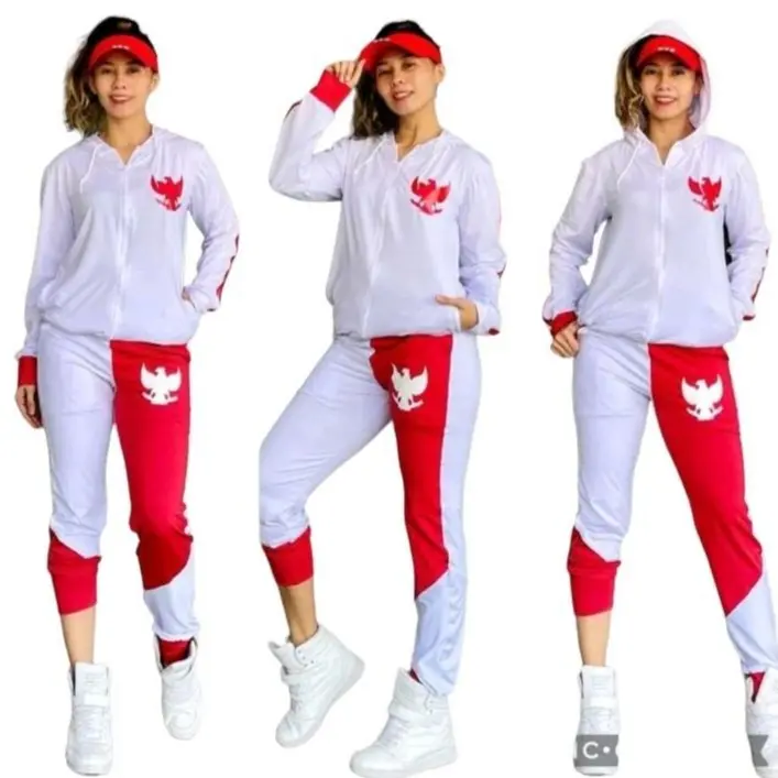 Setelan Jaket Olahraga Garuda bahan polyester