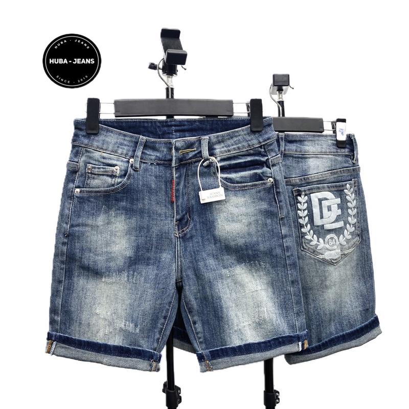 HUBA-JEANS ( có Bigsize) Quần jean nam sort PHOM ÔM ỐNG CÔN đen wash rách thời trang Menswear Pants Denim quầntàntật quần purple quần biker quần icon thông thường  có thể giặt máy