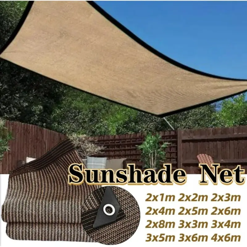 Sun Shade Net Outdoor Patio Balcony Anti-UV Sun Shelter Awning Garden Plant Cover Foldable
