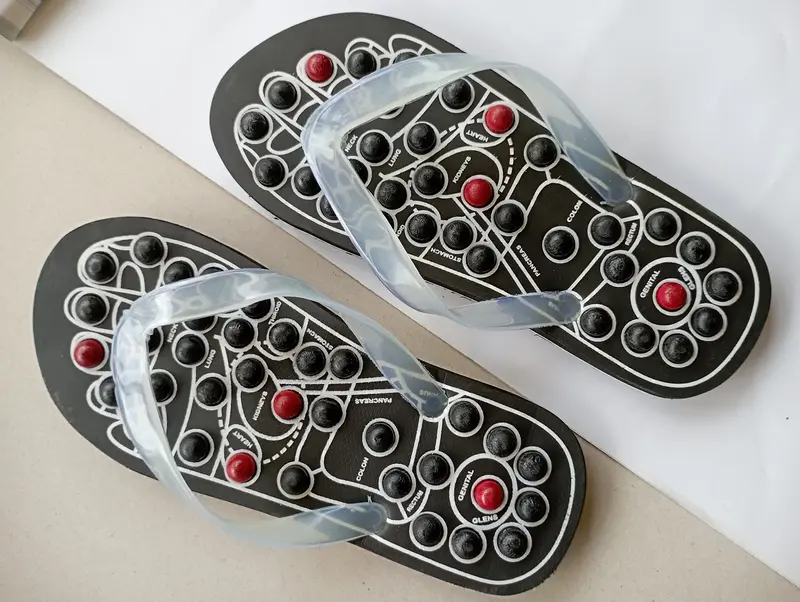 sandal refleksi sandal terapi sandal kesehatan jepit spon untuk terapi reamtik asam urat pria wanita murah 0