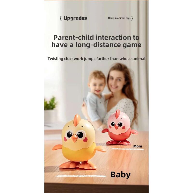 Product Introduction of Children's Cartoon Clockwork Wind-up Jumping Chick Baby Educational Toy Wind Up Kids Girls Boys Toys 20