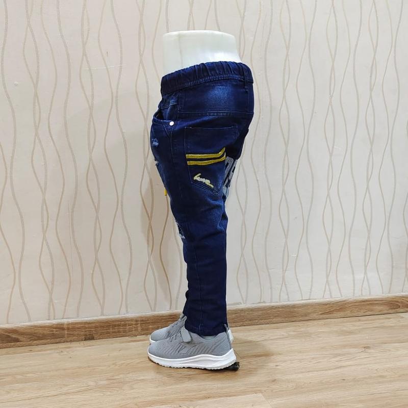 Celana Panjang Jeans STRECH Anak Laki Usia 4 - 12 Tahun Bahan Jeans Stretch / Melar Model Sobek Lutut Gaul Tidak Tembus Anak Laki-laki Keren Motif Fashion Bordir 4