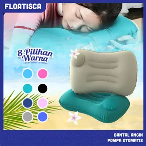 Floatisca Bantal Kepala Angin Tekan Tiup Auto Pompa Otomatis Traveling Aeros Pillow Inflatable