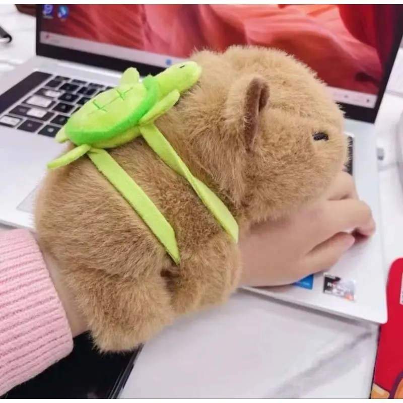 Boneka Capybarra Plush Gelang Tangan Ukuran -+18cm Capybara Maxwel clingy Kawaii Nemplok Anak Kado Asli Dolls Toys 3