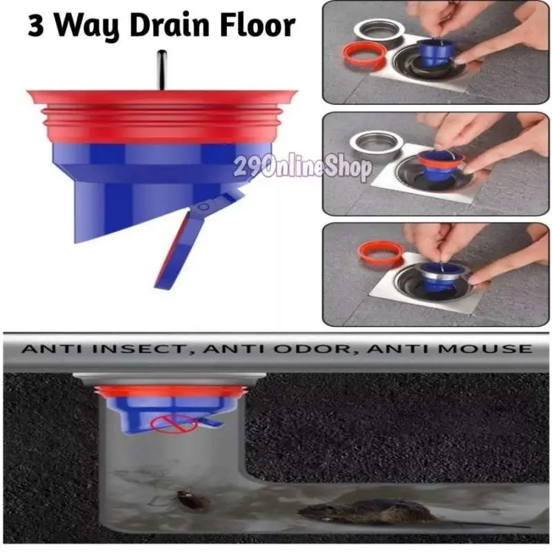 penutup lubang saringan pembuangan air kamar mandi drainase anti bau got toilet floor drain stainles