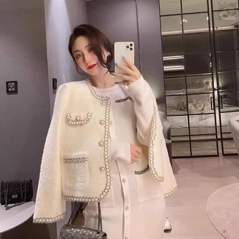 Áo Khoác Len Lông Chồn Cashmere, Áo Cardigan Len Ngắn Cho Nữ, Nhỏ Thanh Lịch Và Phong Cách, Thích Hợp Cho Mùa Xuân Và Mùa Thu, Thời Trang Nhật Bản Và Hàn Quốc, Thời Trang, Năm 2025 5