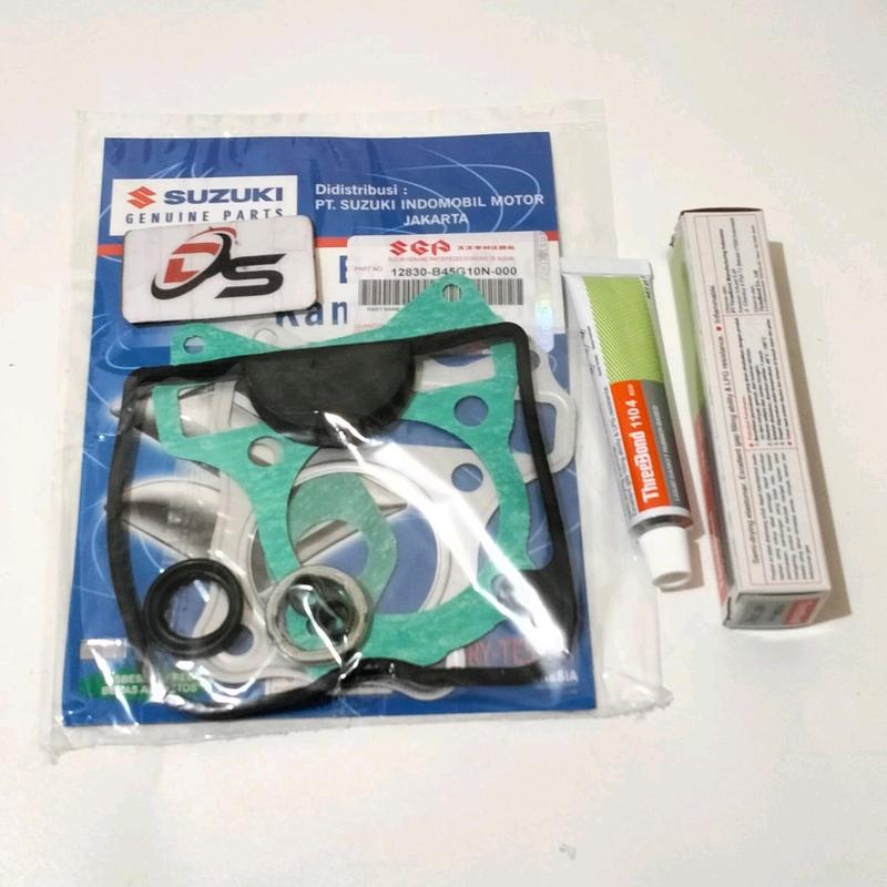 TOP SET GASKET PERPAK BLOK+LEM THRIBOND SUZUKI SPIN 125 SKYDRIVE SKYWAVE HAYATE Motor 0