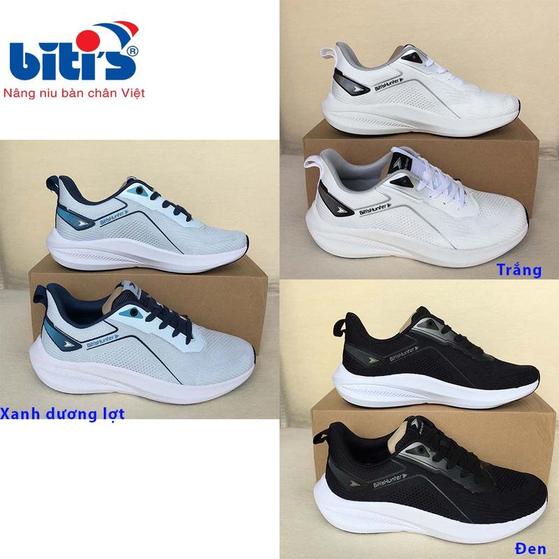 [ Bitis Mẫu Mới] Giày Thể Thao Nam Biti’s Hunter Core 2024 3 Màu HSM007800TRG, HSM007800DEN, HSM007800XDL ( Trắng, Đen, Xanh Dương Lợt )