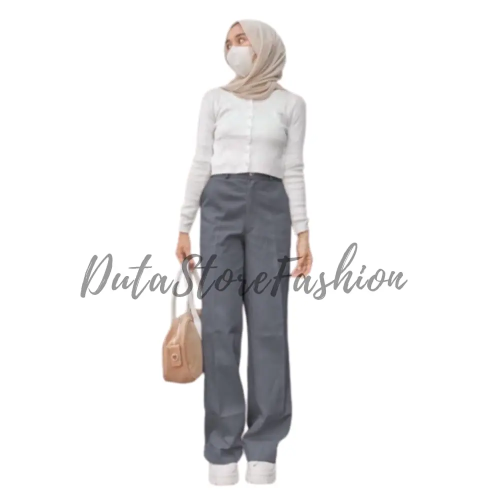 CELANA HIGHWAIST KULOT LINEN PREMIUM LAURA SLIM HIGH