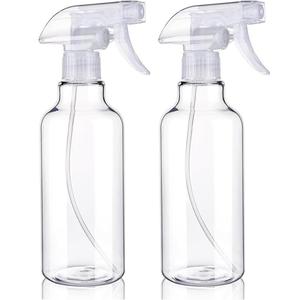 Empty Spray Bottle, 2 Counts Clear Refillable Spray Bottle, Mist Spray Bottle for Cleaning Solution, Plant, Pet, Essential Oil, Hair, Cooking