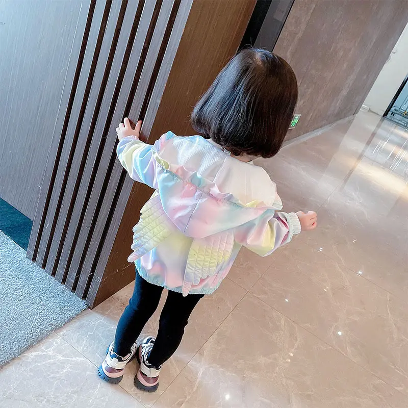 (hàng nhập QC)Áo khoác gió 2 lớp cánh thiên thần thu đông AB064-màu Galaxy cho bé trai/gái 9m-7T