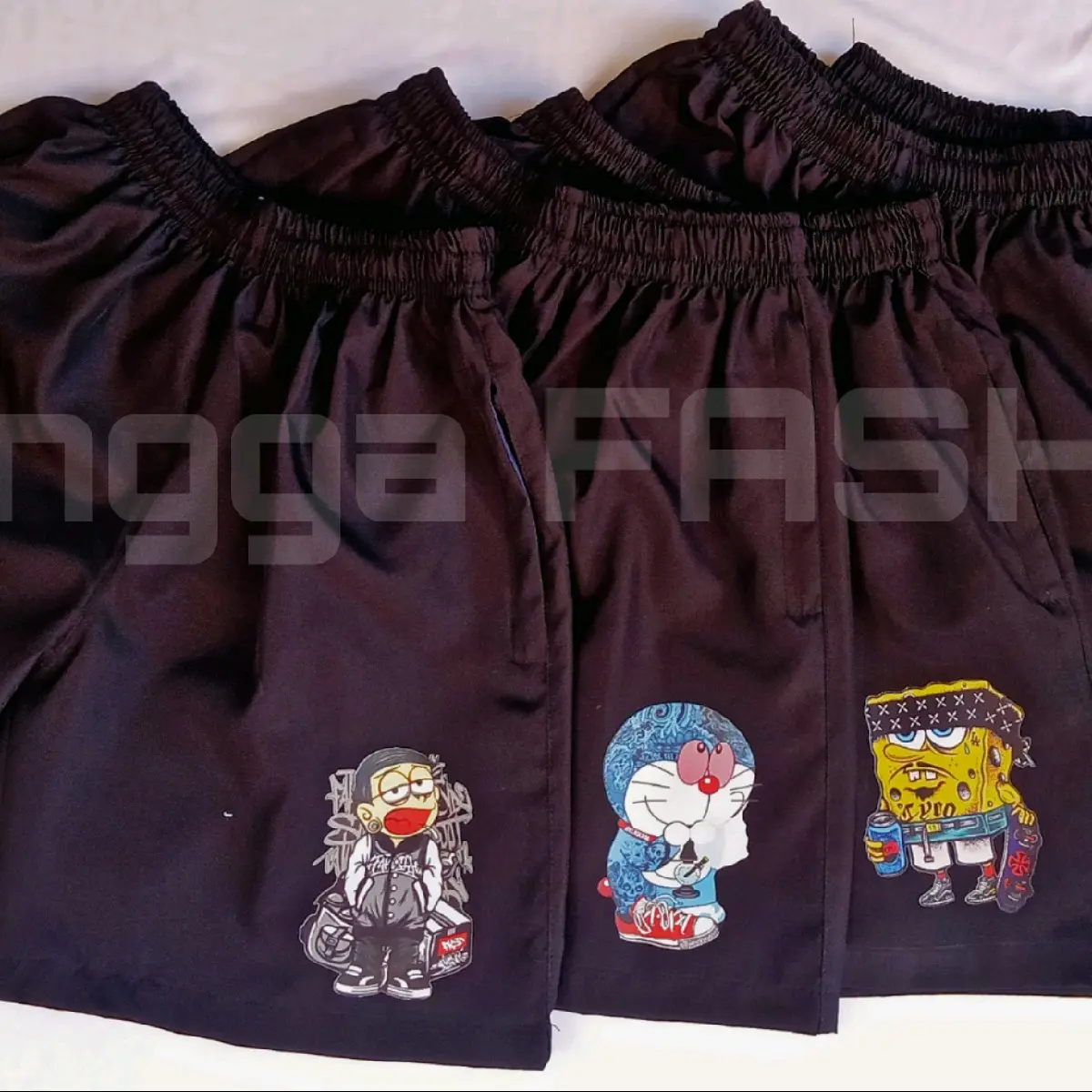 Celana pendek parasut premium pria wanita celana olahraga celana santai celana harian celana parasut kolor distro premium celana berkualitas celana pantai celana size m L XL XXL Hitam Shorts Kantong Melar Santai Mini Low Waist Slim-fitting Lembut Panjang