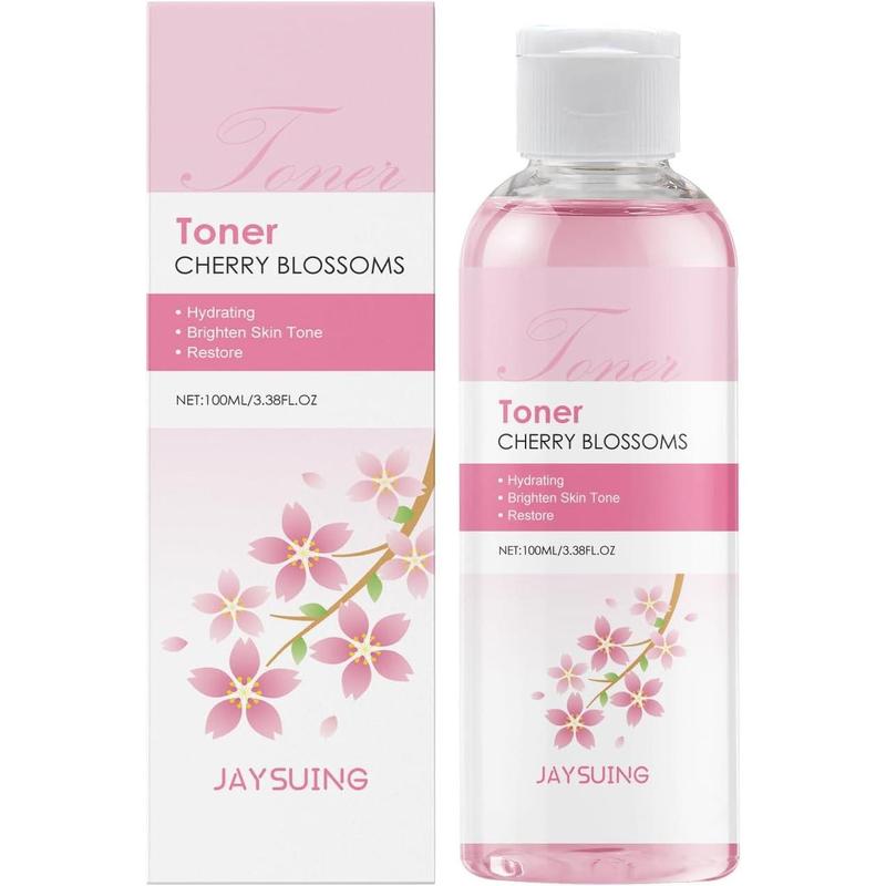 Nước hoa hồng dưỡng ẩm Cherry Blossom chứa Allantoin và chiết xuất từ quả anh đào, làm da rạng rỡ nhẹ nhàng, không dầu, mang lại hiệu quả làm sáng da, tông màu hồng, dung tích 3.38 fl oz