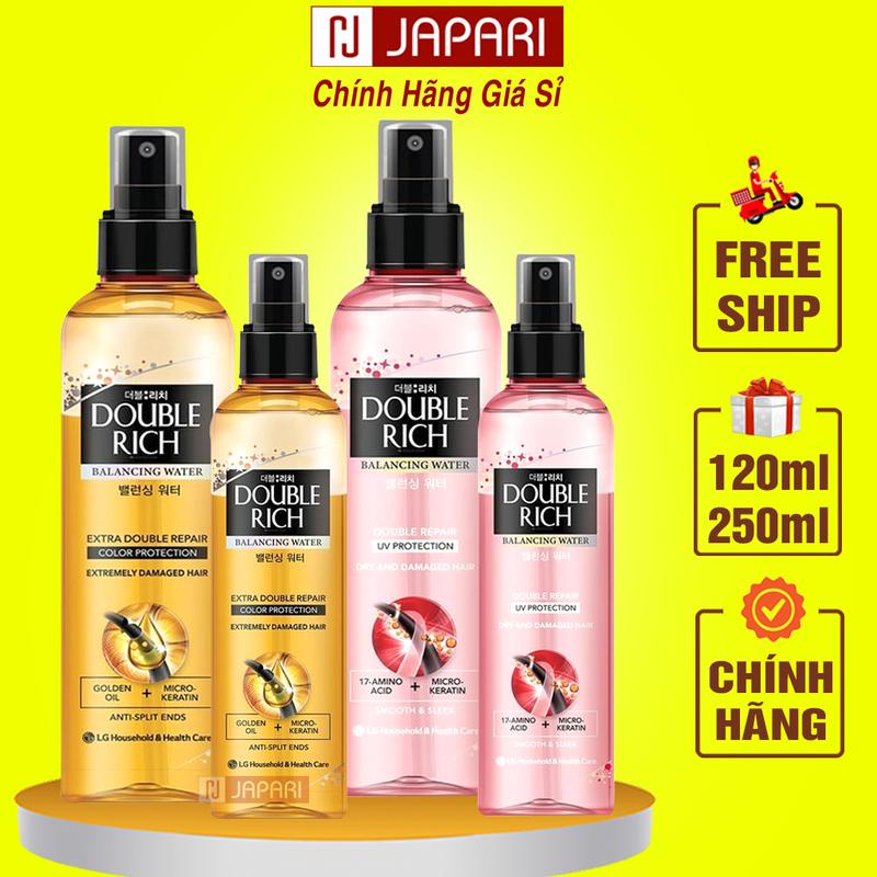  Xịt Dưỡng Tóc Double Rich CHÍNH HÃNG 120ml 250ml - Nước Dưỡng Tóc Double Rich Mềm Mượt Thơm Lâu Nhuộm,Khô Xơ JAPARI 