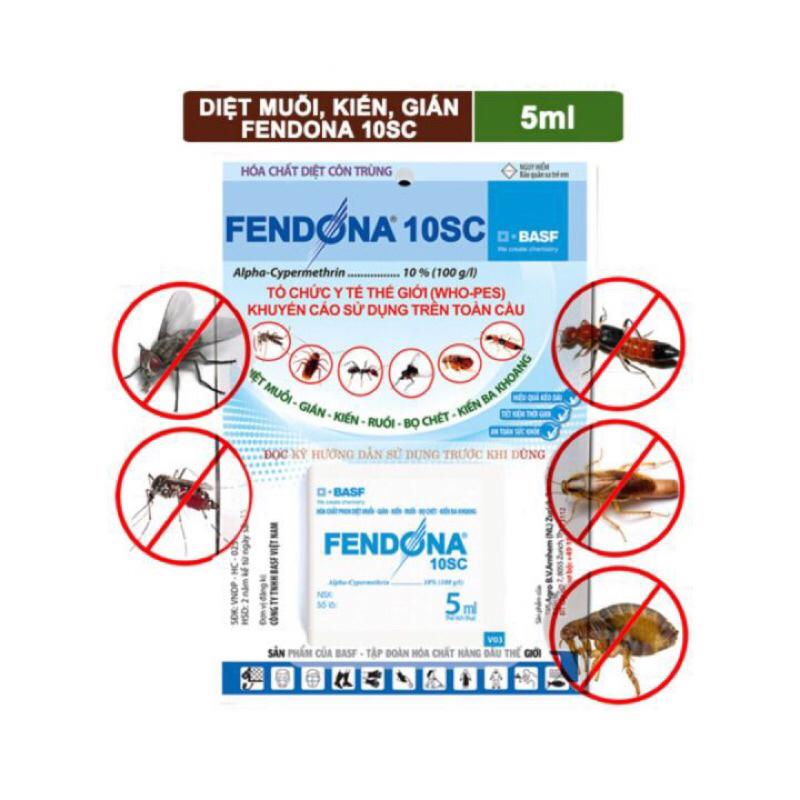 10 Gói Diệt Muỗi Gián Kiến Ruồi Bọ Chét Kiến Ba Khoang - FENDONA 10SC 5ml / Gói